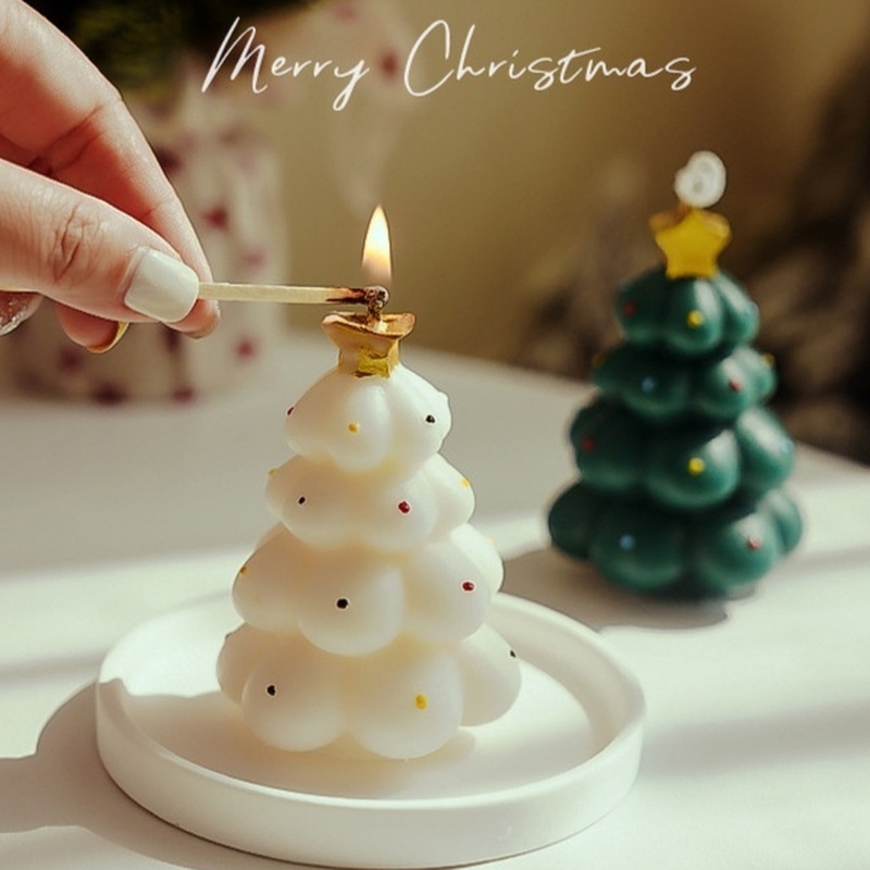 Xmas Home Fragrance - Śliczne świeczki zapachowe w kształcie choinki,