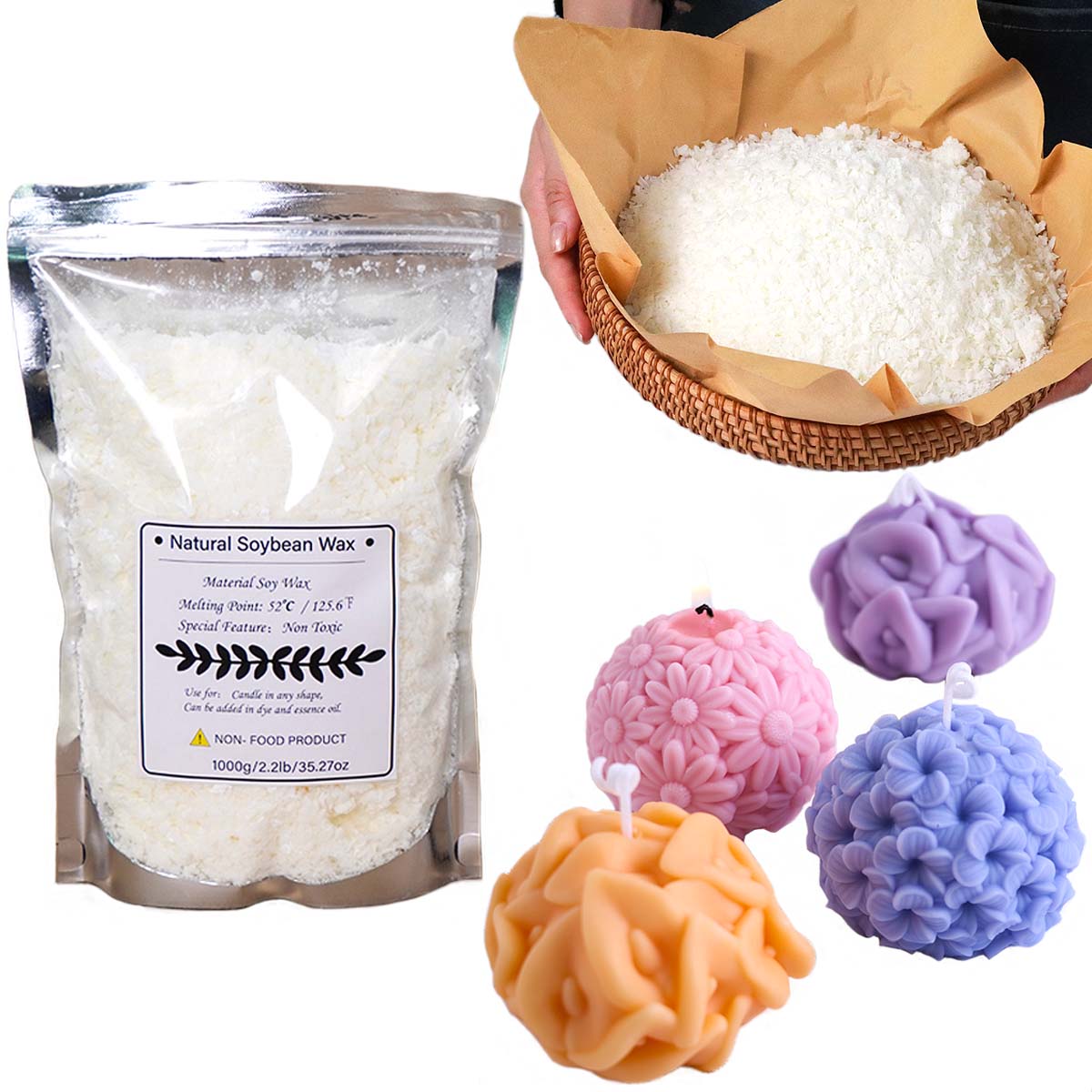 100/250/500/1000g Naturalny Wo – Soy Wax Flake recenzja i cena
